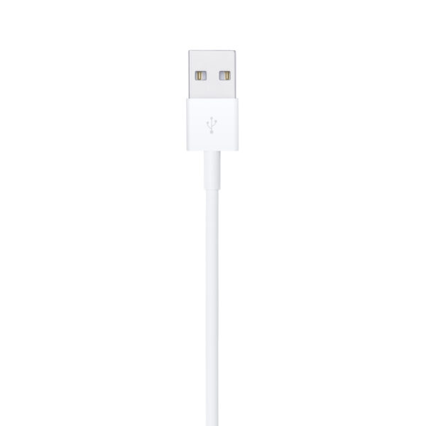 il y a un Câble Apple Lightning vers USB de couleur blanche qui fait 1 mètre de long