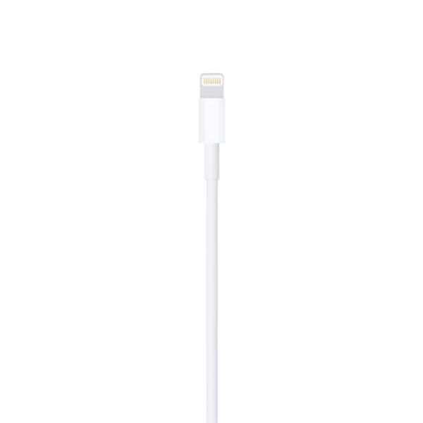 il y a un Câble Apple Lightning vers USB de couleur blanche qui fait 1 mètre de long